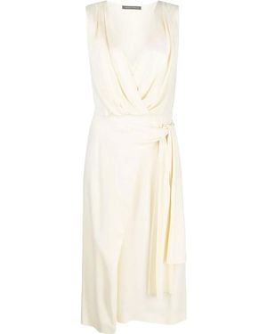 Alberta Ferretti Wrap-Style Midi Dress - Multicolor