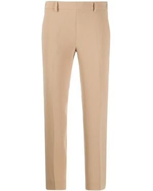 Alberto Biani Pleated Cropped Pants - Natural