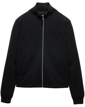 Prada Cárdigan De Lana Y Cachemir Con Cremallera, Hombre, Talla - Negro
