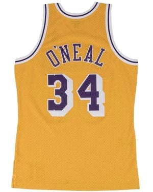 Mitchell & Ness Camiseta Nba Shaquille O'Neal 1996 Los Angeles Lakers - Amarillo