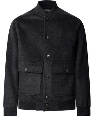 Hackett Button-Up Bomber Jacket - Black