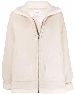 Barrie Woven Bomber Jacket - Natural