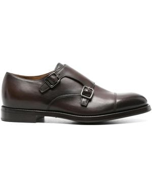 Officine Creative Panelled Leather Monk Shoes - Brown