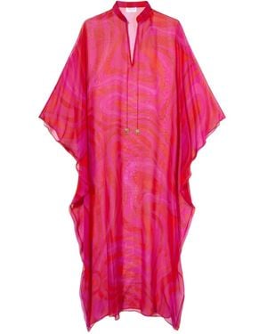 Emilio Pucci Marmo-Print Kaftan - Pink