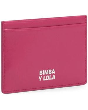 Bimba Y Lola Fuchsia Leather Card Holder - Rosa