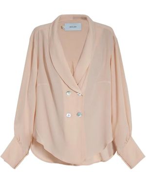 Isolda Sissi Double-Breasted Buttoned Shirt - Natural