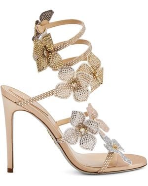 Rene Caovilla Sandales Floriane 105 Mm - Métallisé