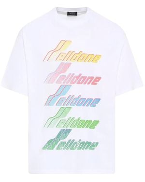we11done Logo-Print T-Shirt - White