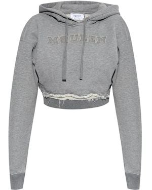 McQueen ロゴ パーカー - グレー