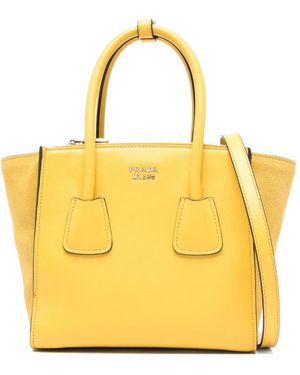 Prada Logo-Plaque Tote Bag - Yellow