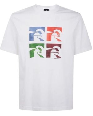 Paul Smith T-Shirt Met Grafische Print - Wit