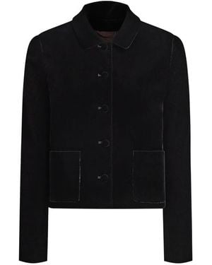 12 STOREEZ Sofia Velvet Jacket - Black