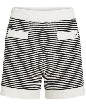 KARL LAGERFELD Ikon Striped Shorts - White