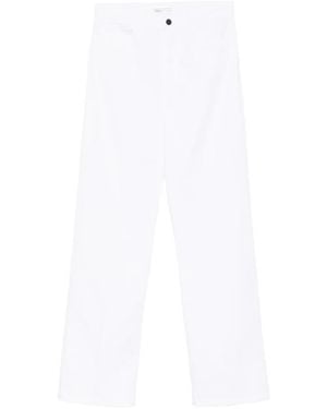 Liviana Conti Button-Up Denim Pants - White