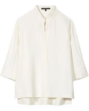 Luisa Cerano Blouse À Ourlet Asymétrique - White