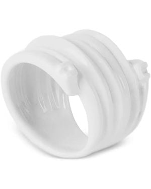 Elisabetta Franchi Golden Metal Ring - White