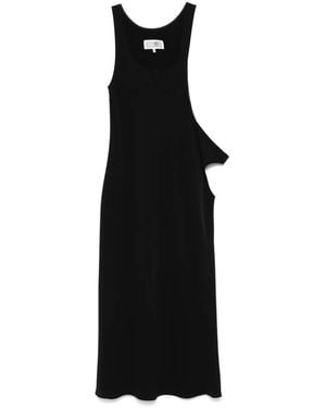 MM6 by Maison Margiela Asymmetric Midi Dress - Black