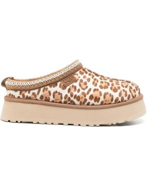 UGG Plains Leopard Mules - Natural