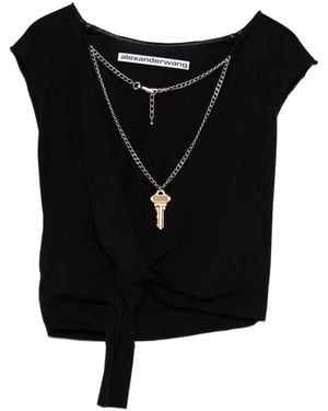 Alexander Wang Key-Detail Top - Black