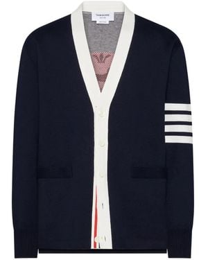 Thom Browne Gestreept Intarsia Vest - Blauw