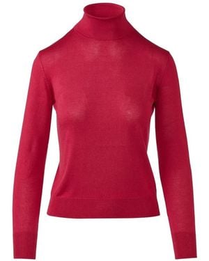 Kinross Cashmere Fitted Turtleneck Sweater - Red