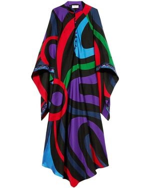 Emilio Pucci Marmo-Print Kaftan - Black