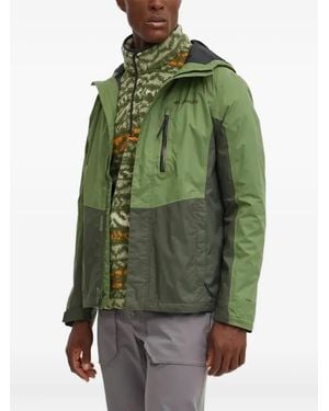 Columbia Two-Tone Hooded Hiking Jacket - Green