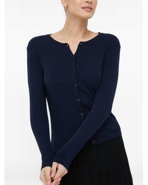 Benetton Cardigan Mit Knopfleiste - Blau