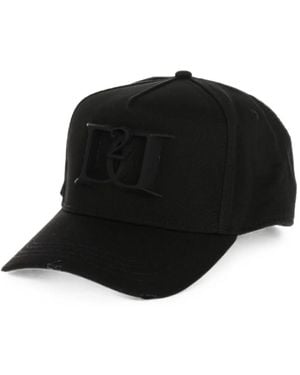 DSquared² Baseballkappe Mit Logo-Prägung - Schwarz