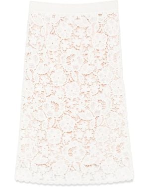 P.A.R.O.S.H. Embroidered Skirt - White