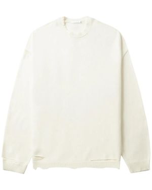 Helmut Lang Pullover Im Distressed-Look - Weiß