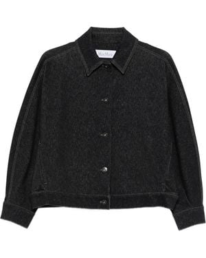 Max Mara Long Sleeves Cropped Jacket - Black
