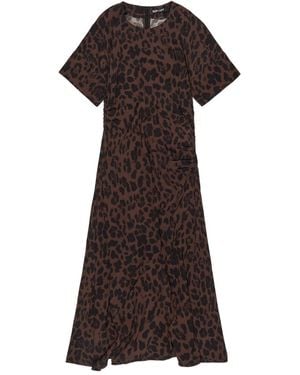 Bimba Y Lola Leopard Maxi Dress - Brown