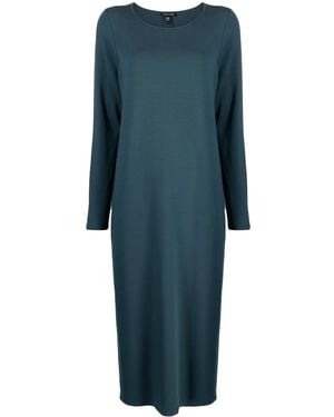 Eileen Fisher クルーネック シフトドレス - ブルー