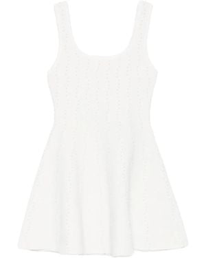 Sandro Beaded Mini Dress - White