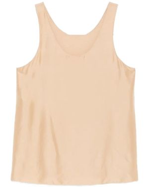 Alberta Ferretti Scoop-Neck Tank Top - Natural