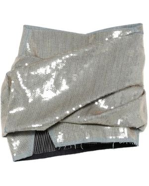 Rick Owens Sequin-Embellishment Mini Skirt - Gray