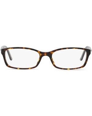 Burberry Eckige Brille Mit Logo-Schild - Braun