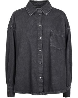 Weekend by Maxmara Patch-Pocket Denim Shirt - Grey