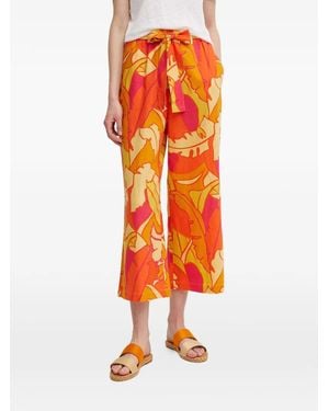 Joseph Ribkoff Floral-Pattern Trousers - Orange