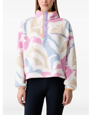 Columbia Helvetia Abstract-Print Fleece Jumper - White