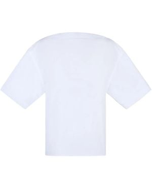 Tod's Slash-Neck Cotton T-Shirt - White