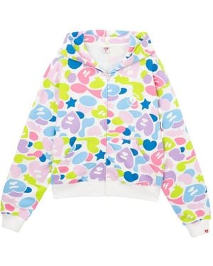 AAPE BY A BATHING AP Camouflage Hoodie - White