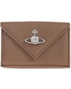 Vivienne Westwood Orb Envelope-Flap Wallet - Brown