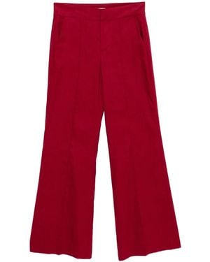 Alice + Olivia Wide-Leg Trousers - Red