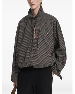 JNBY Geometric-Print Oversized Shirt - Grey