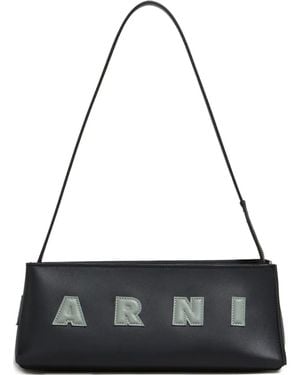 Marni Schoudertas Met Logo-Applicatie - Zwart