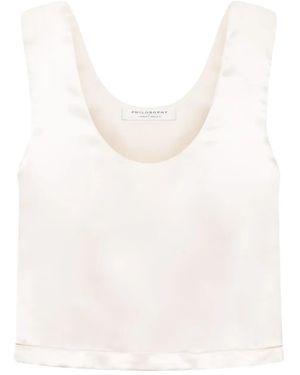 Philosophy Di Lorenzo Serafini Top mit U-Ausschnitt - Weiß