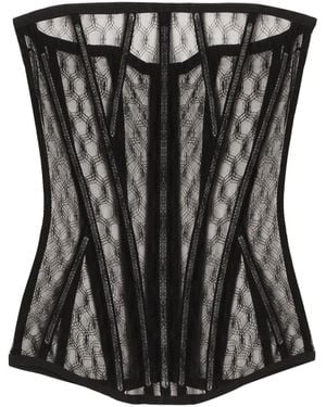 Dolce & Gabbana Tulle Corset - Black