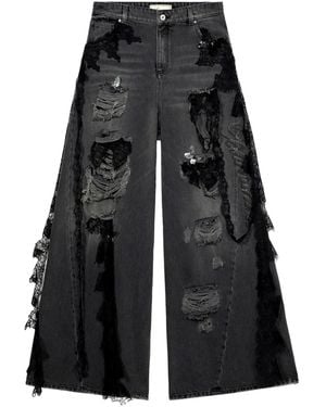 Blumarine ダメージ ジーンズ - ブラック